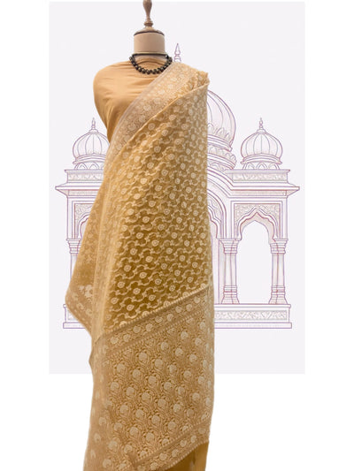Chandan Yellow Gold Cotton Saree