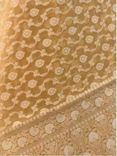 Chandan Yellow Gold Cotton Saree
