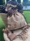 Golkonda Gold & Brown Brocade Potli