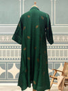 Green Antique Booti Matka Georgette Kurta