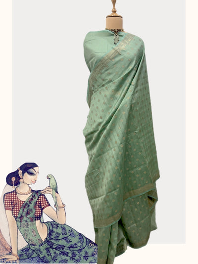 Jalgaon Green Cotton Saree