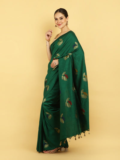 Vanya Green Matka Georgette Saree