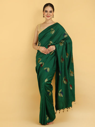 Vanya Green Matka Georgette Saree