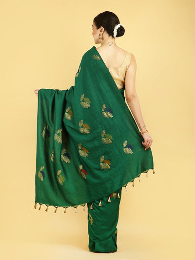 Vanya Green Matka Georgette Saree
