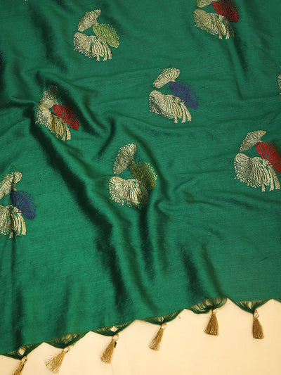 Vanya Green Matka Georgette Saree
