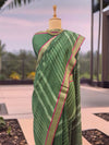 Swapnasundari Green Moonga Cotton Printed Saree