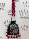 Baghe Bahar Green Raw Silk Potli