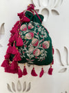 Baghe Bahar Green Raw Silk Potli