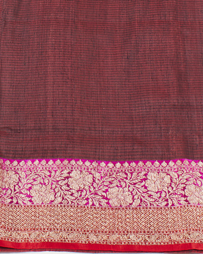 Zainab Grey Tussar Saree
