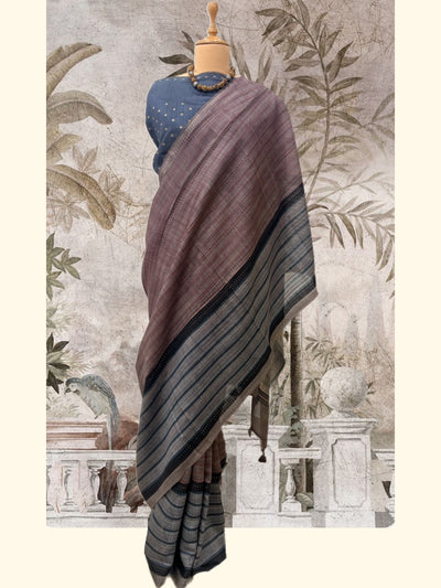 Vidushi Grey Moonga Cotton Saree