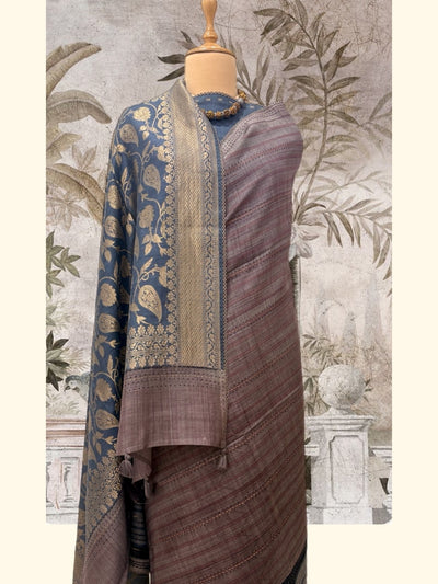 Vidushi Grey Moonga Cotton Saree