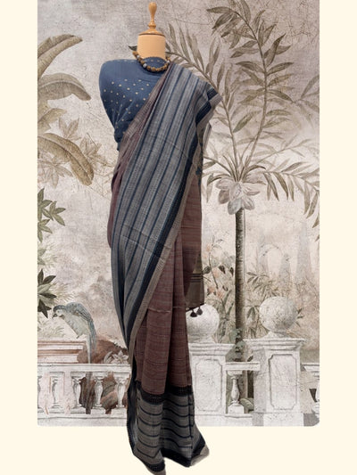 Vidushi Grey Moonga Cotton Saree