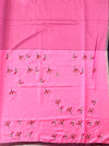 Bohemian Grey & Pink Moonga Silk Linen Saree