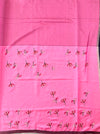 Bohemian Grey & Pink Moonga Silk Khadi Saree