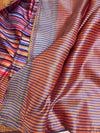 Iridescent Ripples Peach Gamchha Saree