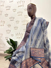 Varahgiri Indigo Printed Cotton Saree