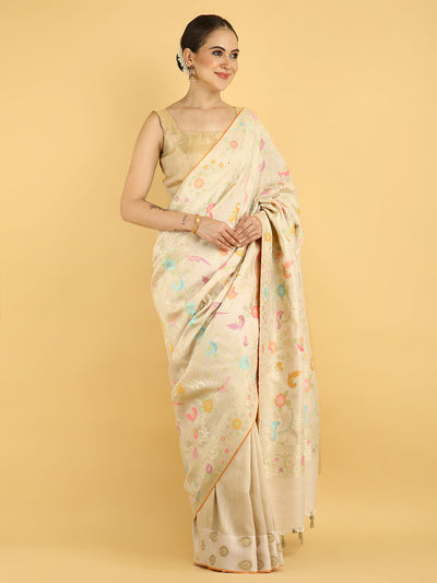 Eden Gardens Shikargah Tussar Georgette Saree