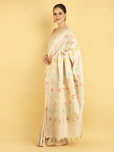 Eden Gardens Shikargah Tussar Georgette Saree
