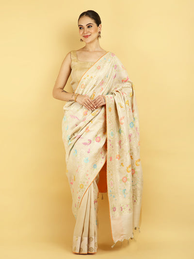 Eden Gardens Shikargah Tussar Georgette Saree