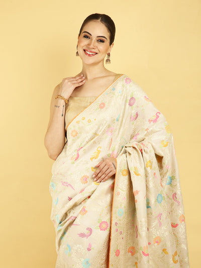 Eden Gardens Shikargah Tussar Georgette Saree