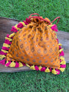 Amrapali Kesari yellow Brocade Potli