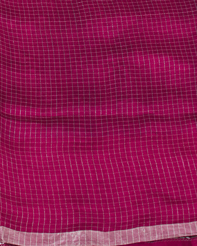 Tanzanite Ruby Khadi Silk Saree