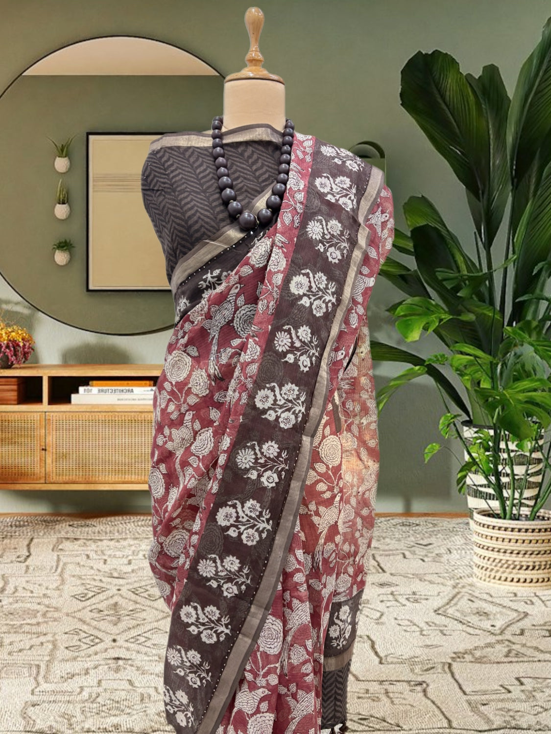 Durgavati Brick & Brown Kota Saree