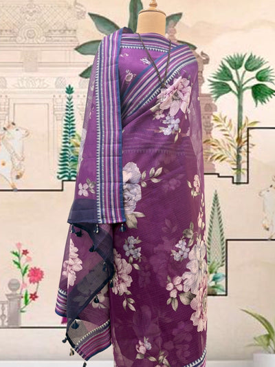 Lovedale Purple Kota Saree