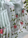 Celeste Sky Blue Hand Painted Kota Saree