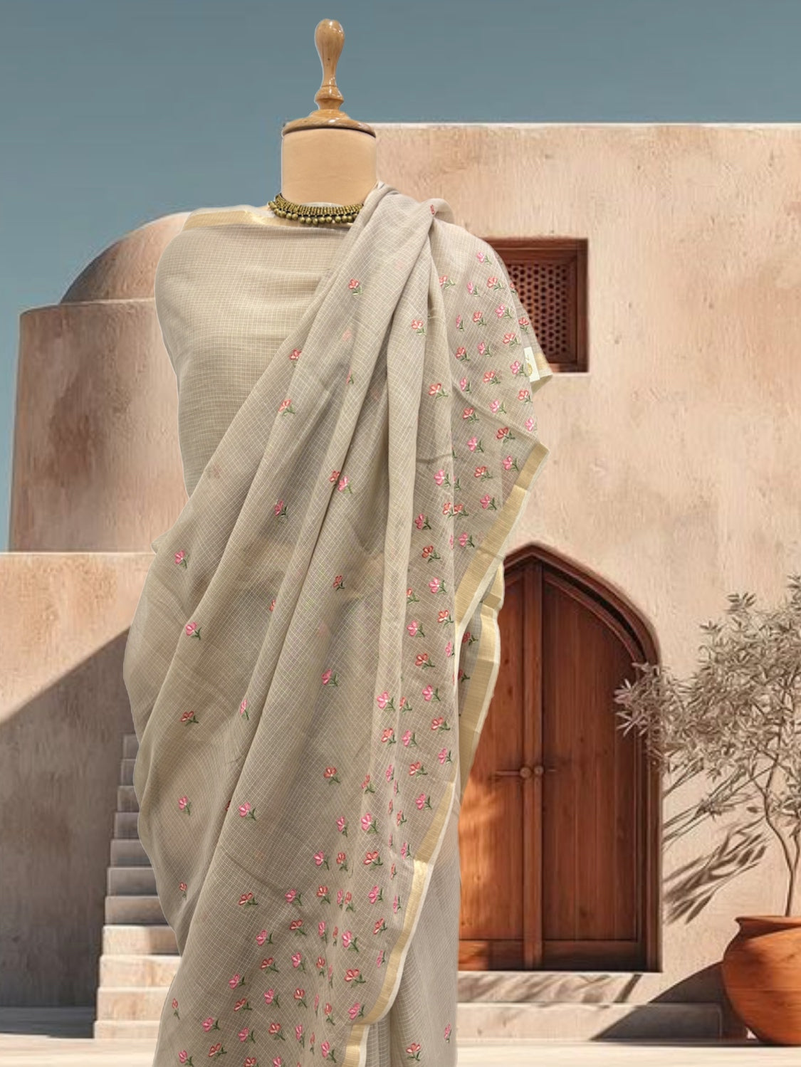 Kishangarh Beige Kota Saree