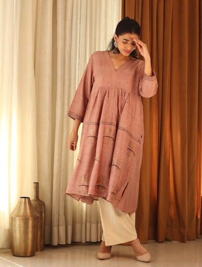 Lavender Brown Kurta dress