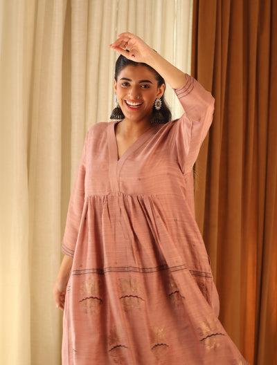 Lavender Brown Kurta dress