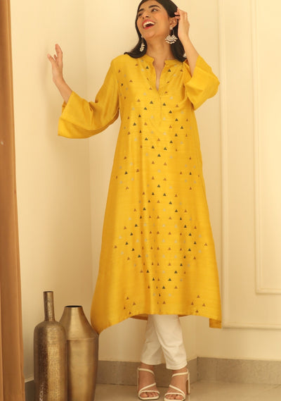 Yellow long Kurta