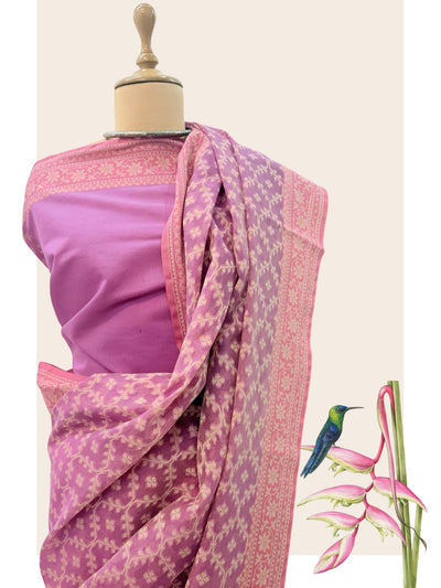 Ambrosia Lavender Pink Cotton Saree