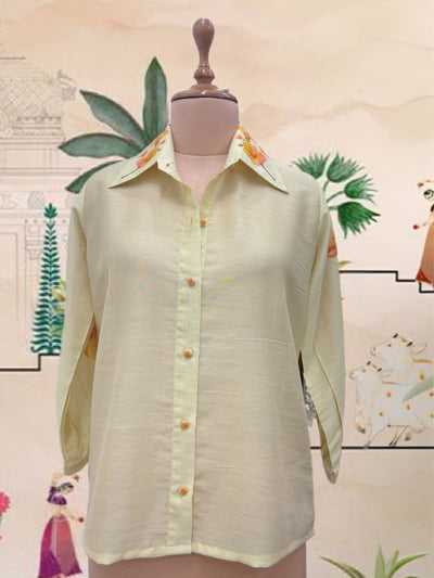 Lemon Floral Cotton Shirt