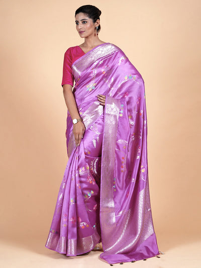 Sana Lilac Silk Saree
