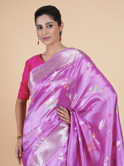 Sana Lilac Silk Saree