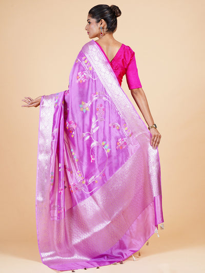 Sana Lilac Silk Saree