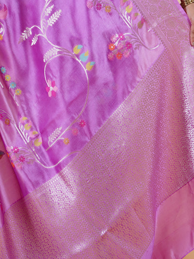 Sana Lilac Silk Saree