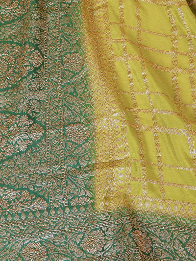 Mandapa Olive & Green Khaddi Georgette Sari