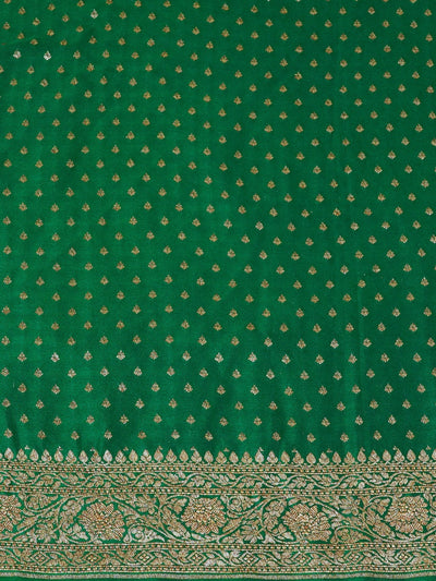 Mandapa Olive & Green Khaddi Georgette Sari