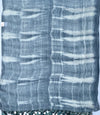Smokey Grey Linen Saree