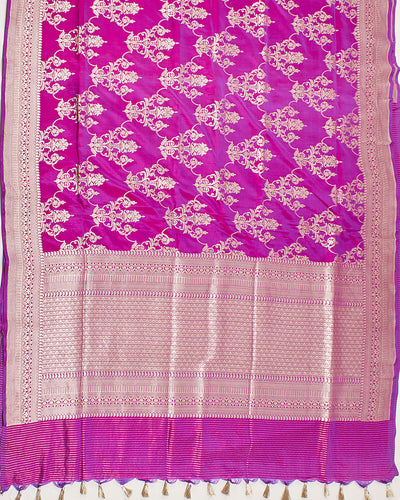 Mehrunissa Magenta Katan Silk Saree