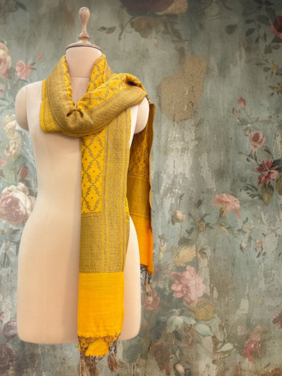 Kesariya Mango Matka Georgette Stole Dupatta