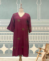 Maroon Antique Boota Matka Georgette Kurta