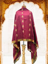 Kainat Maroon Kadhuwa Booti Silk Dupatta