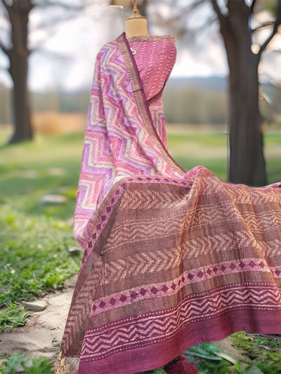 Corporate Diva Mauve Moonga Cotton Saree