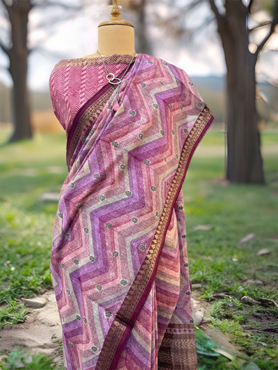 Corporate Diva Mauve Moonga Cotton Saree