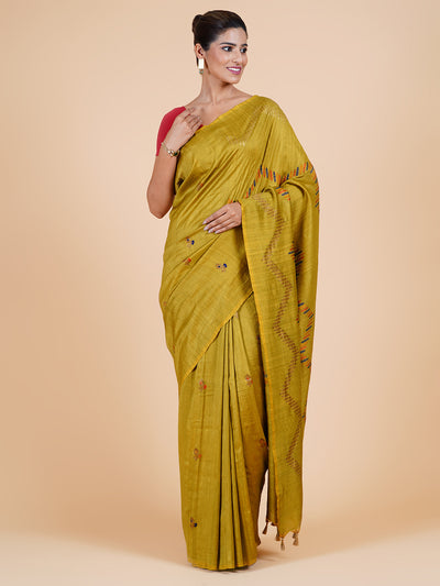 Saanvi Mehendi Chevron Matka Georgette Saree