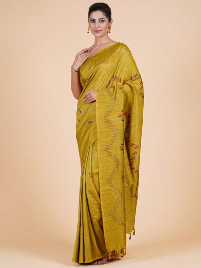 Saanvi Mehendi Chevron Matka Georgette Saree